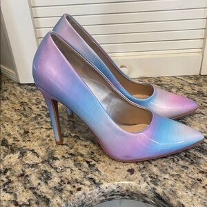 Torta Caliente Womens Iridescent Stiletto Heel Shoes